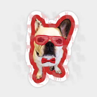 Hipster Frenchie Sticker